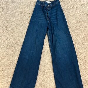 Zara Blue Flare & Wide Leg Jeans